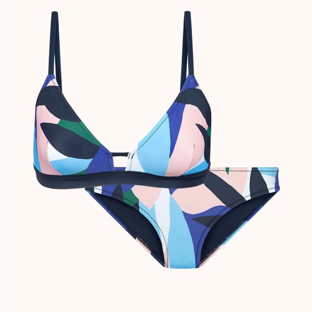 Lively Bikini Top & Bottom, M, Retro Floral